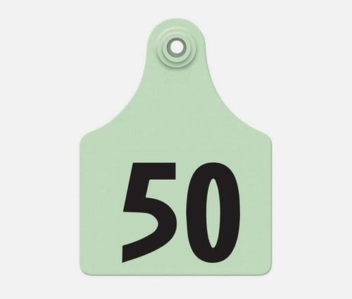 Allflex Global Maxi Numbered Cattle Ear Tags Green 26-50