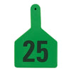 Z Tags No-snag Numbered Cow Id Ear Tags Green 1 - 25